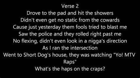 haps on the craps|Ice Cube – It Was a Good Day Lyrics .
